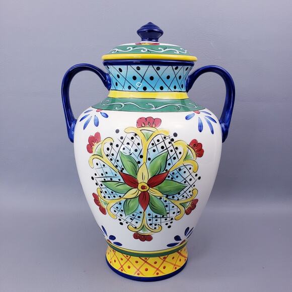 Tabletops Gallery Benito Large Beverage Crock With Lid Dispenser - Picture 3 of 16